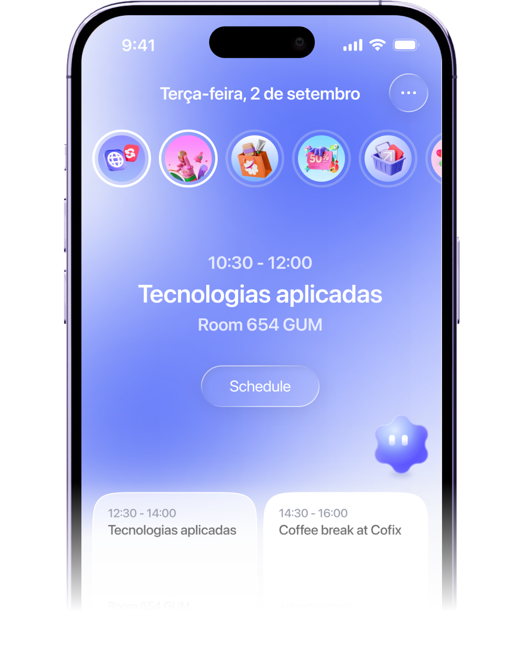 Tela inicial do app Campus